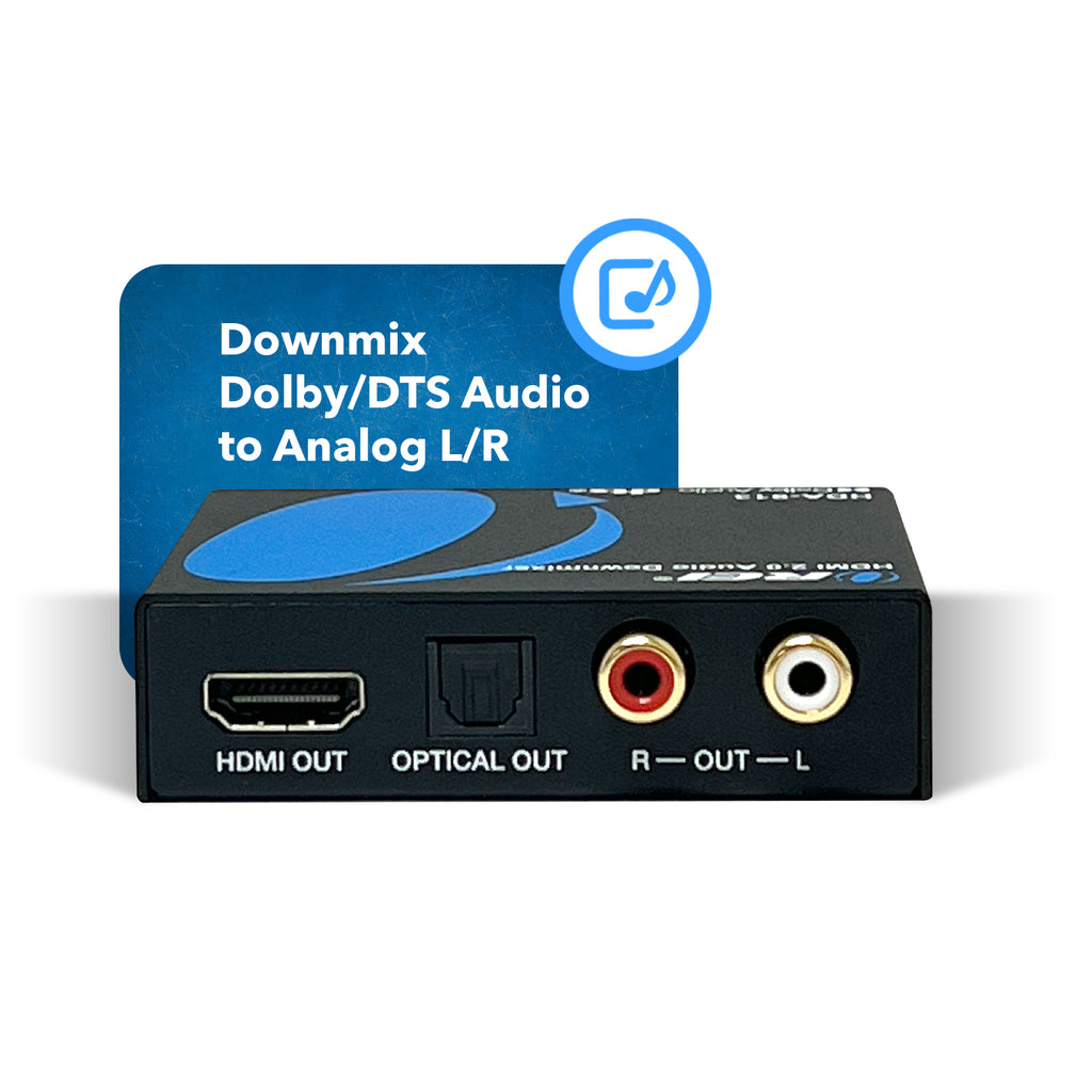 OREI HDMI 18Gbps Audio Extractor with Audio Downmix (HDA-913)