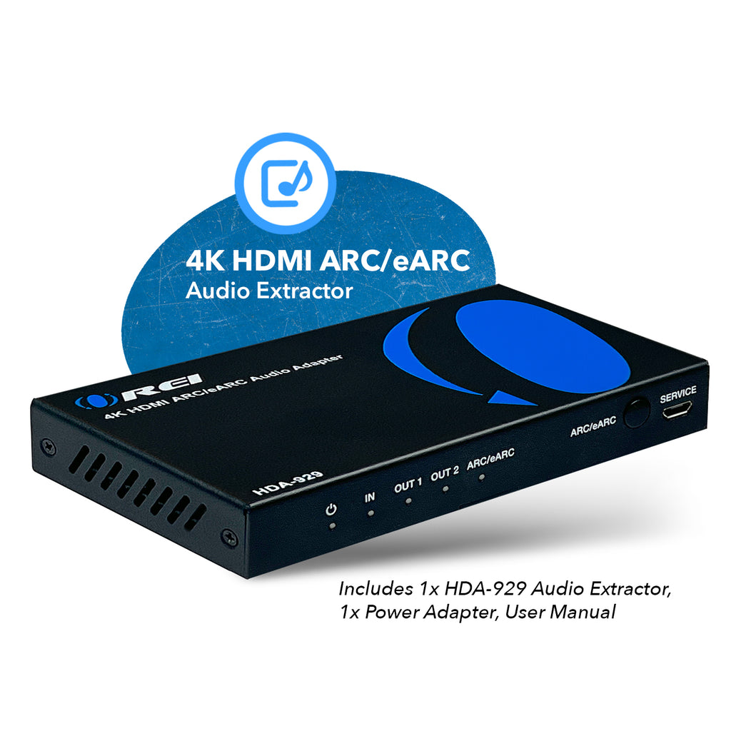 4K HDMI Audio Extractor ARC/eARC - Auto EDID management (HDA-929)
