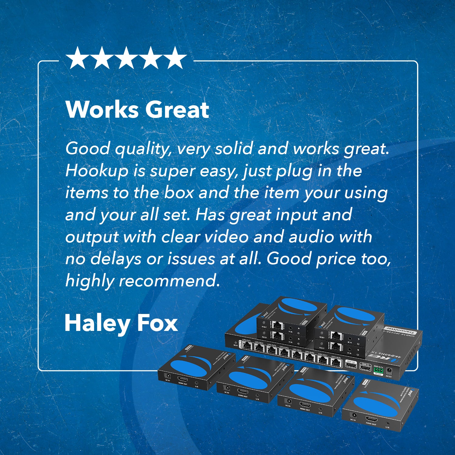 4K@60hz 1x8 HDMI™ Extender Splitter (Loop) - 230ft (cat6)-UHD18