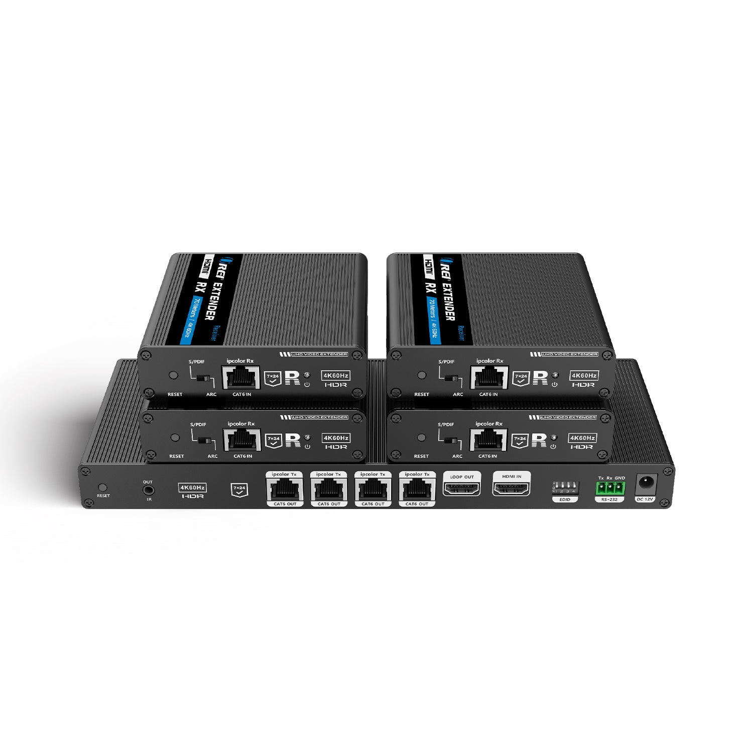 1x4 4K HDMI Extender Splitter CAT6/7, Upto 230 Ft – OREI.COM