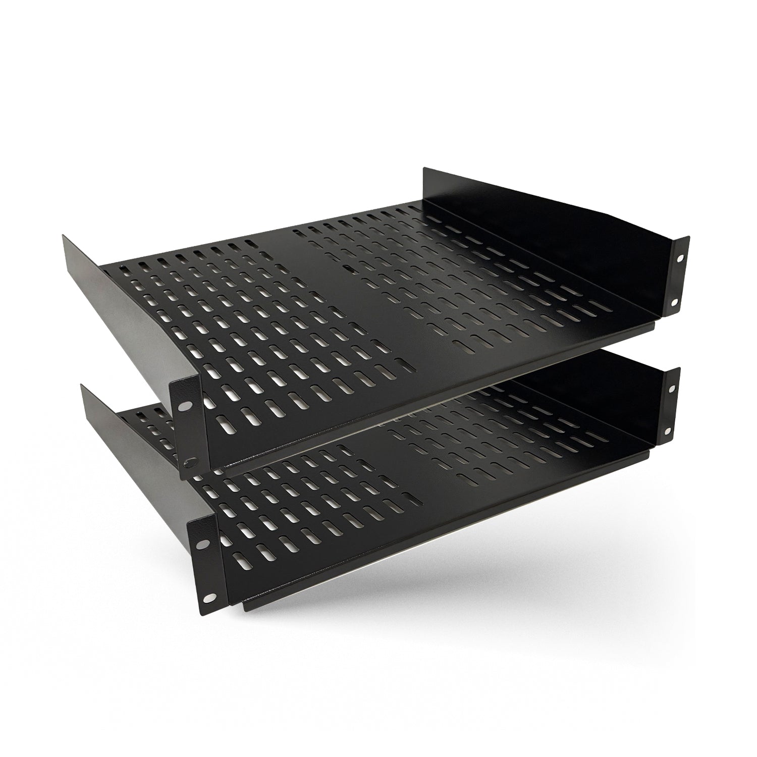 shuca オーダーラック OREI 2U Rackmount Vented Shelf 19-Inch Steel – 2 Pack (SRS-2U16