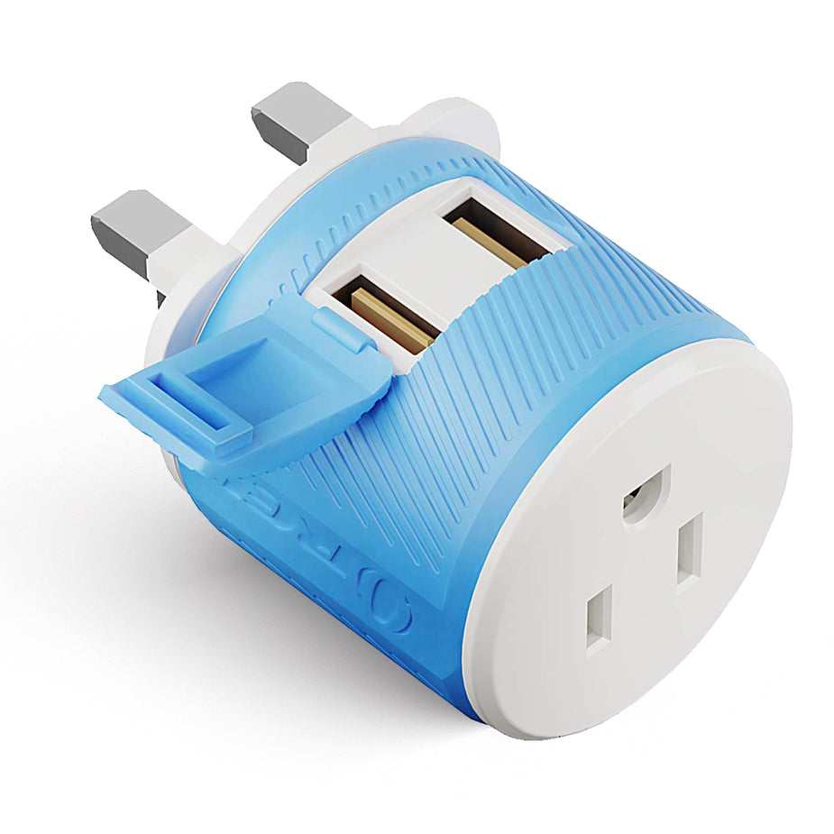 UK, Ireland Travel Adapter - 2 USB - Type G – OREI.COM