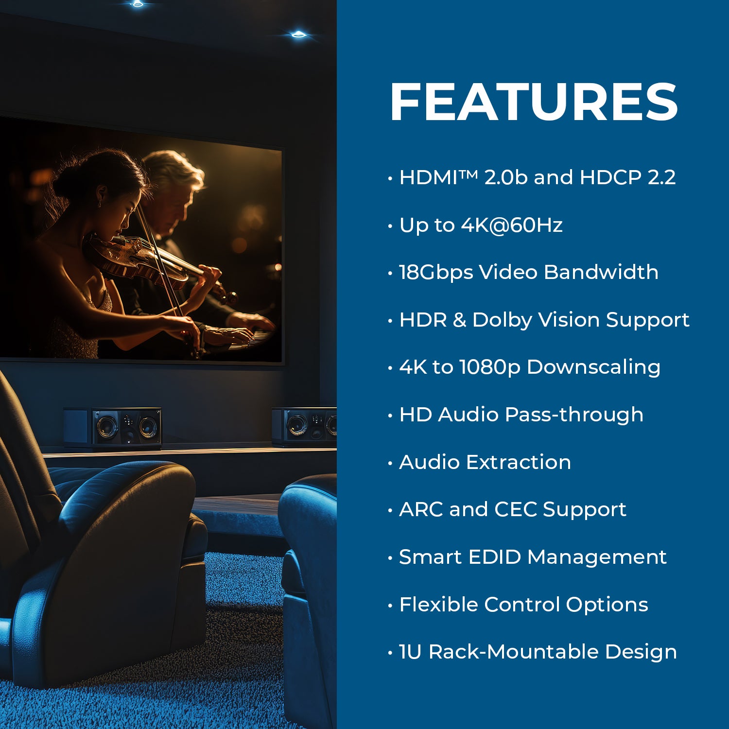 4K@60Hz 16x16 HDMI™ Matrix (Audio Extract) (UHD-1616) – OREI.COM