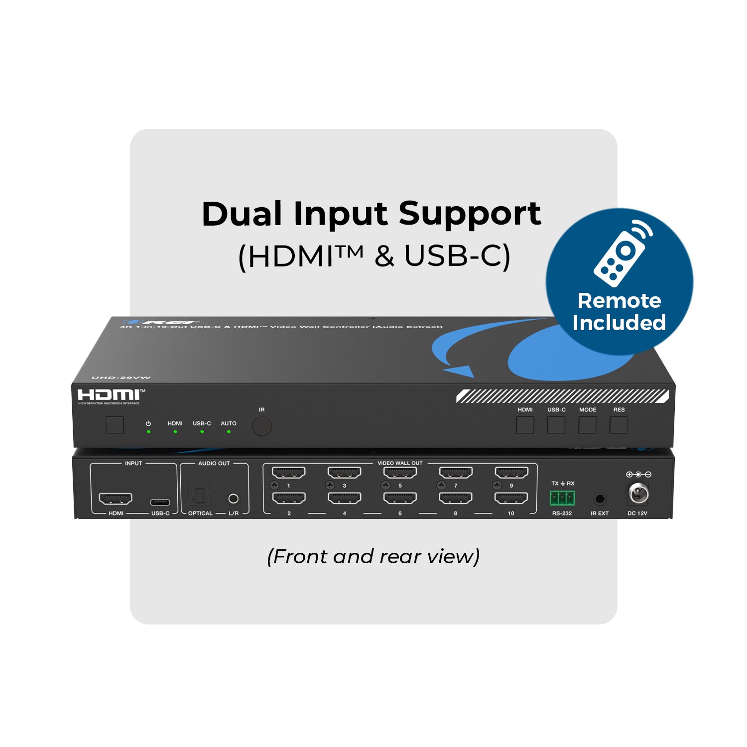 OREI 4K 1-In-9-Out HDMI Video Wall Controller with Audio Extract - Thumbnail 5