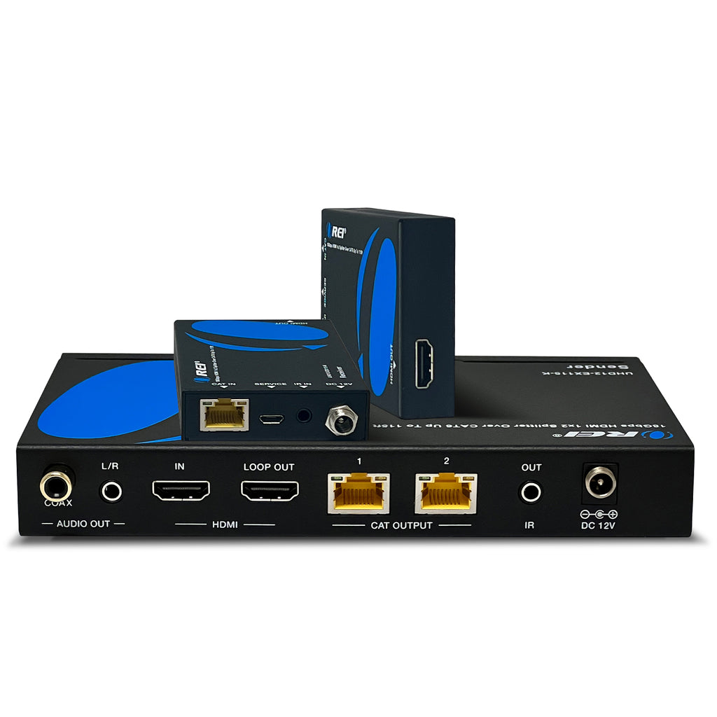 4K@60hz 1x2 HDMI™ Extender Splitter - 115ft (cat6)-UHD12-EX115-K