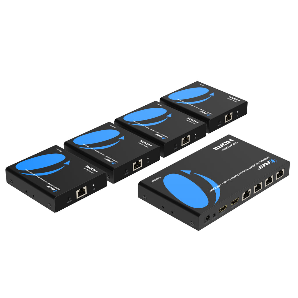 4K@60Hz 1x4 HDMI™ Extender Splitter (Loop) - 230ft (Cat6) (UHD14-EX230-K)