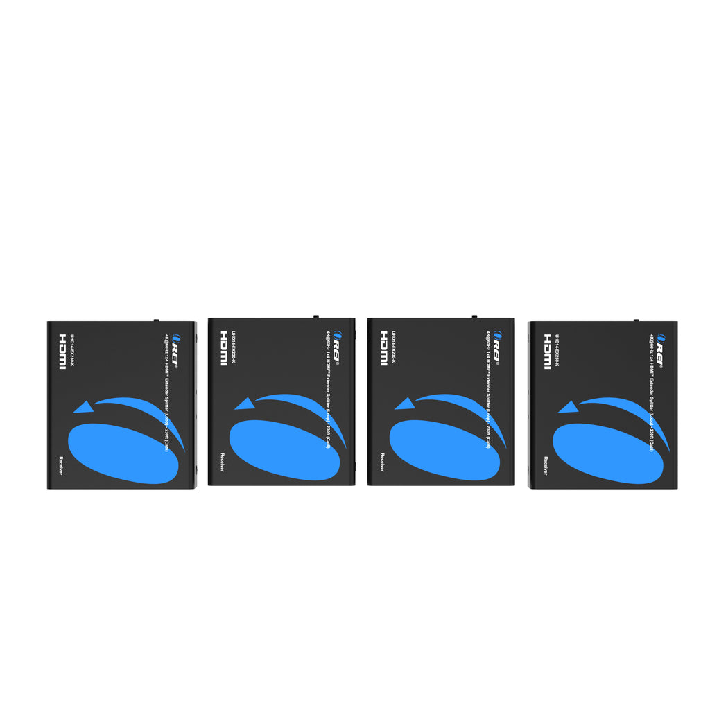 4K@60Hz 1x4 HDMI™ Extender Splitter (Loop) - 230ft (Cat6) (UHD14-EX230-K)