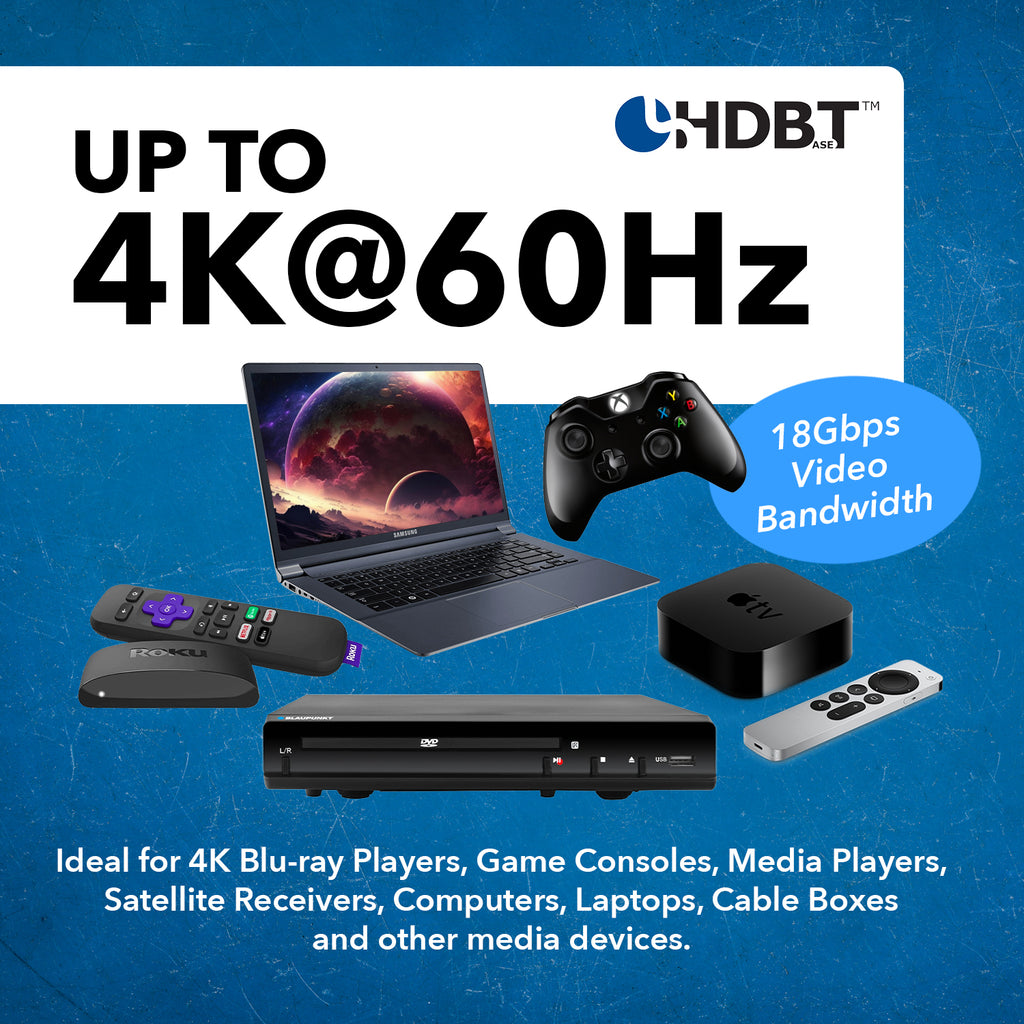 4K HDBaseT 4x4 HDMI™ Extender Matrix (Loop) - 400ft (cat6)-UHD44-EXB400R-K