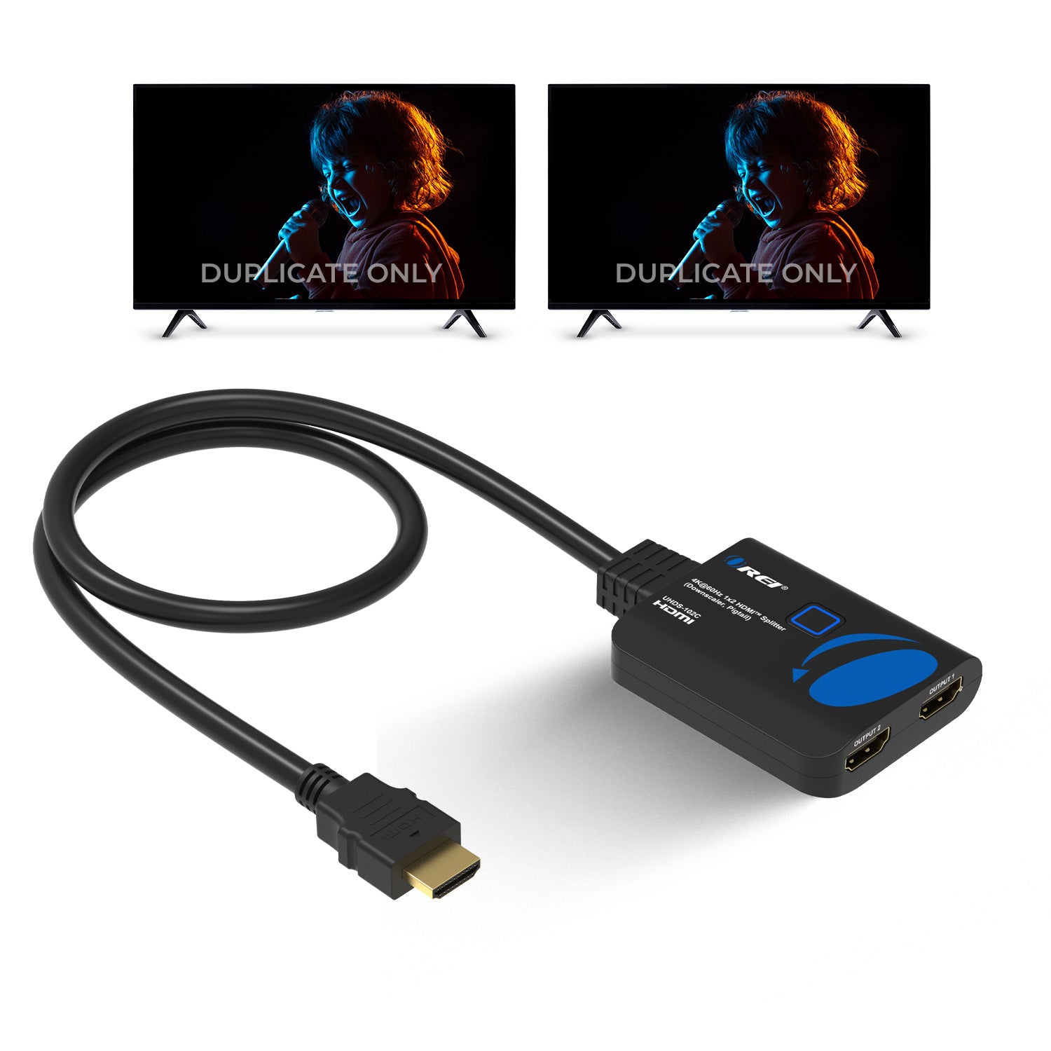 4K HDMI Splitter 1 In 2 Out With Downscaler - 3D – OREI.COM