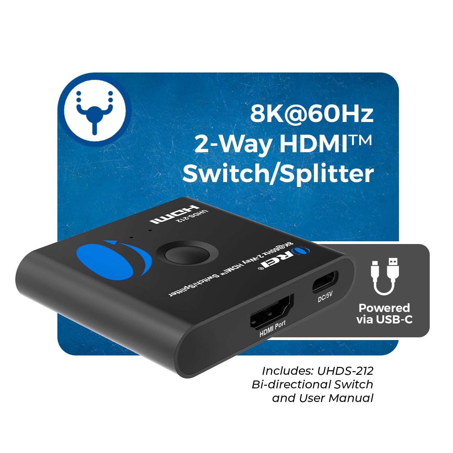 8K HDMI Bi-direction switch, 1x2 Splitter, 2x1 Switch – OREI.COM
