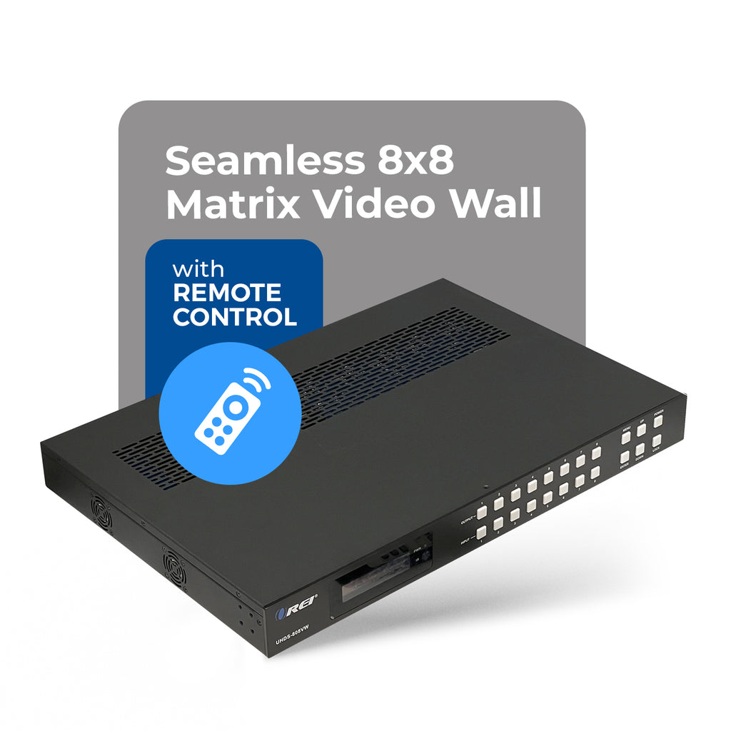 4K@60hz 8x8 HDMI™ Matrix w/ Video Wall (Seamless)-UHDS-808VW