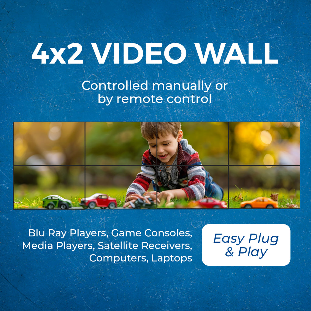 4K@60hz 8x8 HDMI™ Matrix w/ Video Wall (Seamless)-UHDS-808VW