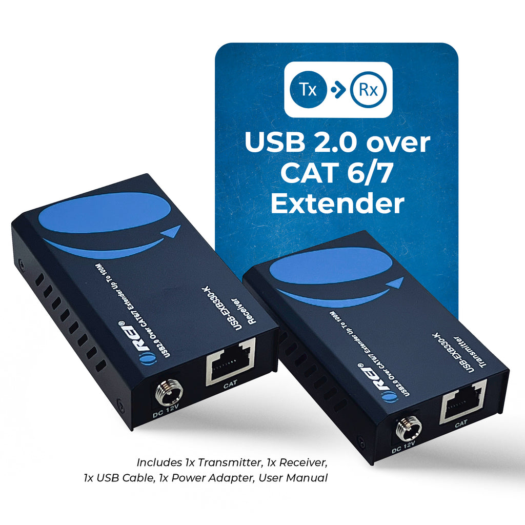 USB2.0 Extender (USB-B to USB-A) - 330ft (cat6)-USB-EXB330-K