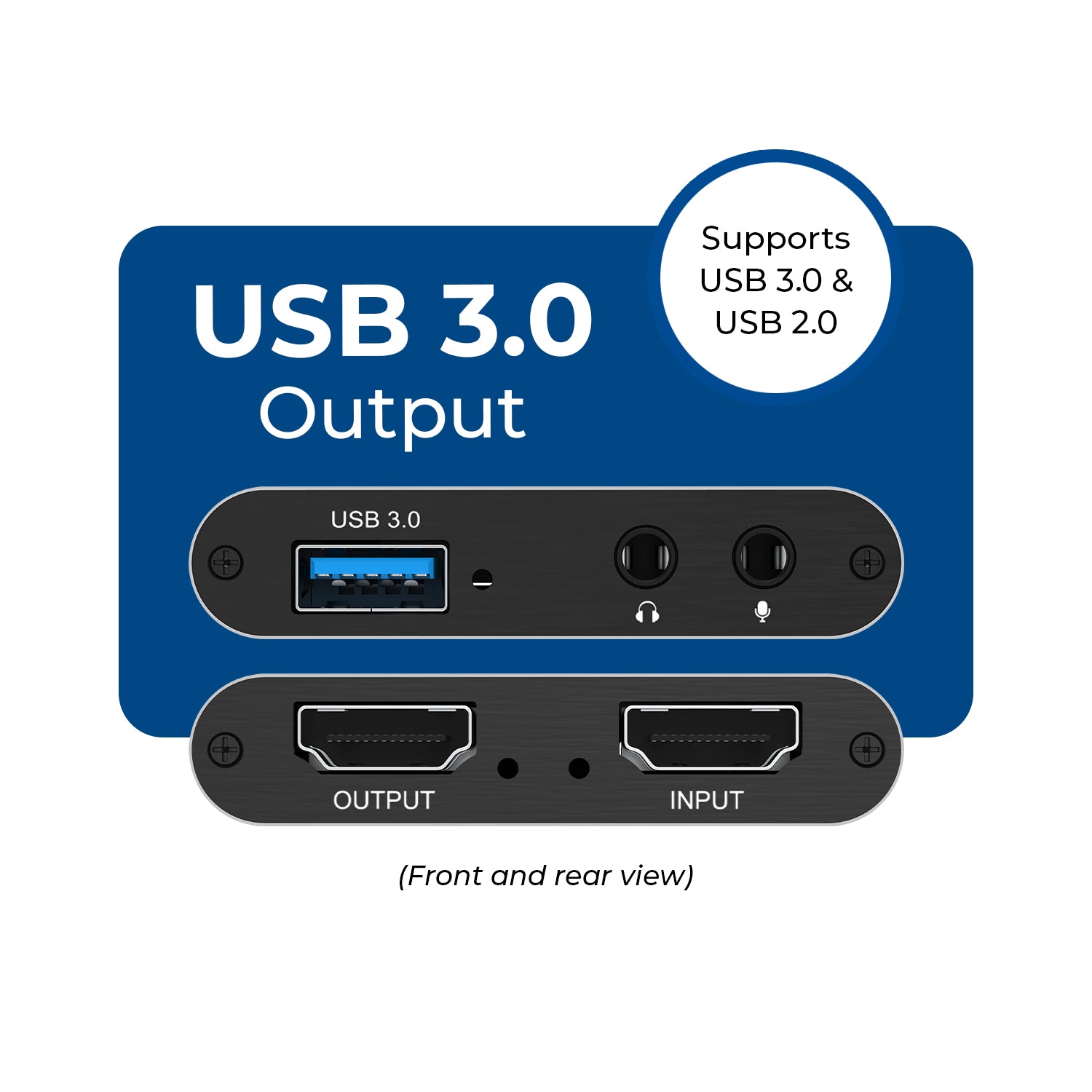 4K HDMI to USB 3.0 Video Capture Card (Loop, Mic, Headphones) (VC