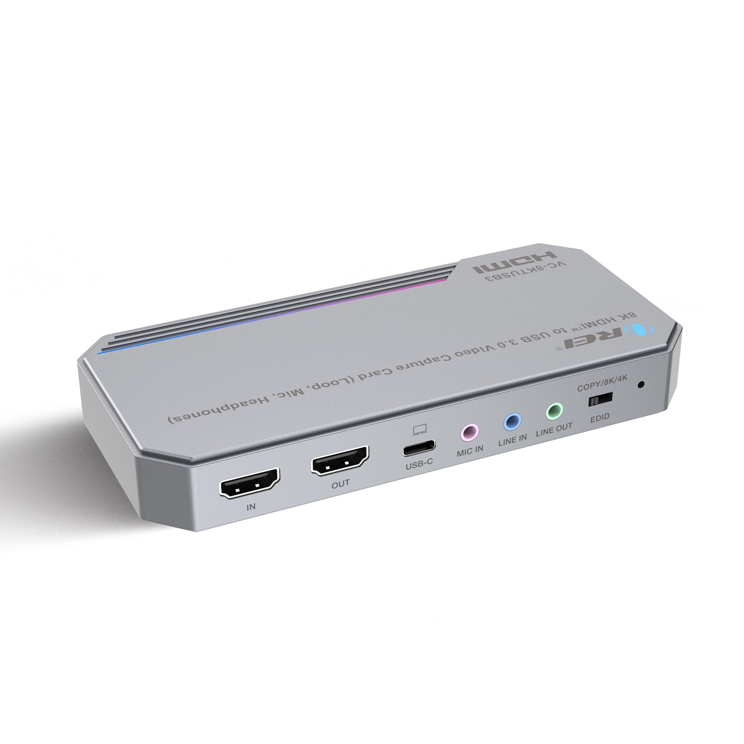 8K HDMI™ to USB 3.0 Video Capture Card (Loop, Mic, Headphones