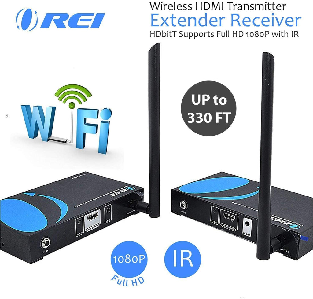 Wireless HDMI Transmitter & Receiver Extender upto 330 ft- IR Support 5G Transmission (WHD-330-K)