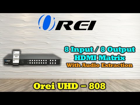 4K@60hz 8x8 HDMI™ Matrix (Audio Extract)-UHD-808 – OREI.COM