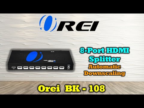 8K 1x8 HDMI Splitter (Downscaler)-(BK-108) – OREI.COM