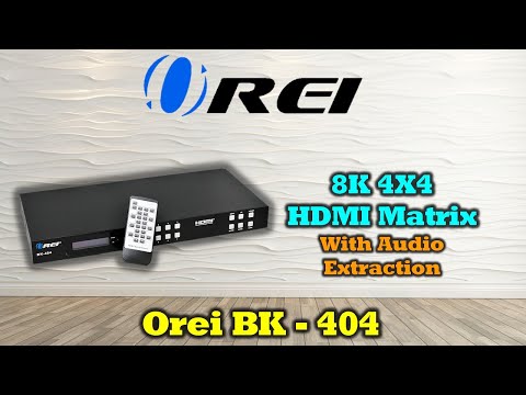 8K 4x4 HDMI™ Matrix (Audio Extract)-BK-404 – OREI.COM