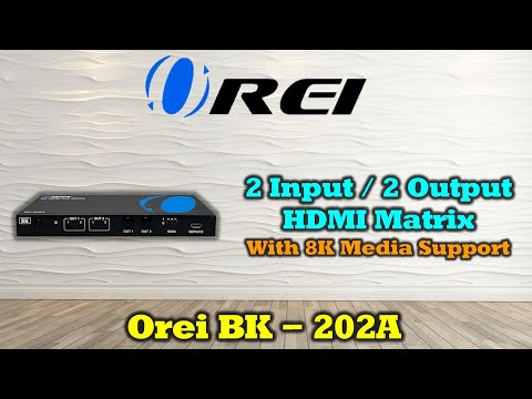 OREI | UltraHD 8K 2x2 HDMI Splitter Audio Out - HDCP2.3 - OREI