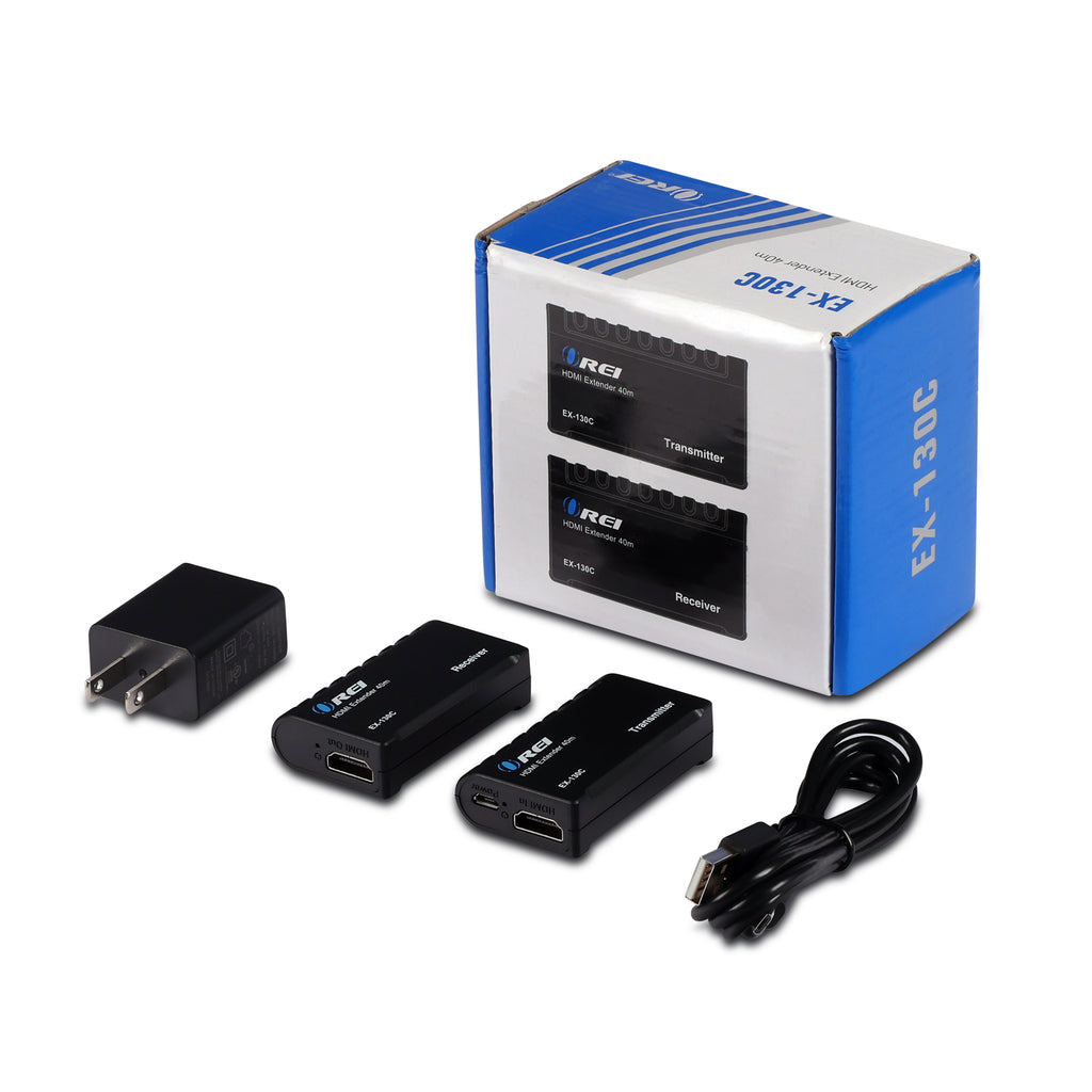 HDMI to Ethernet Over CAT6/7 Extender RJ45 Up to 130 Feet - 1080p (EX-130C)
