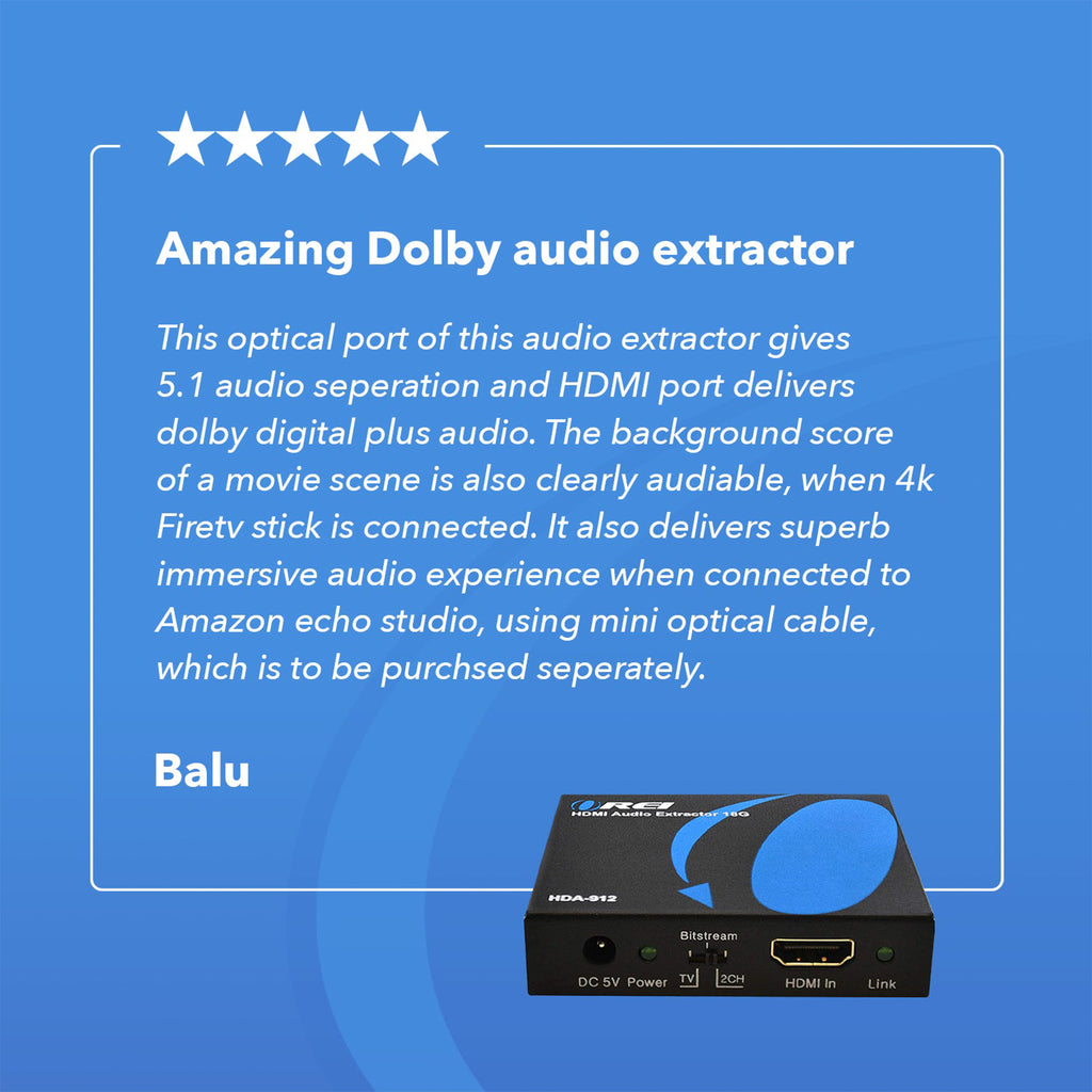 HDMI Audio Extractor Converter - SPDIF + 3.5mm Output (HDA-912)