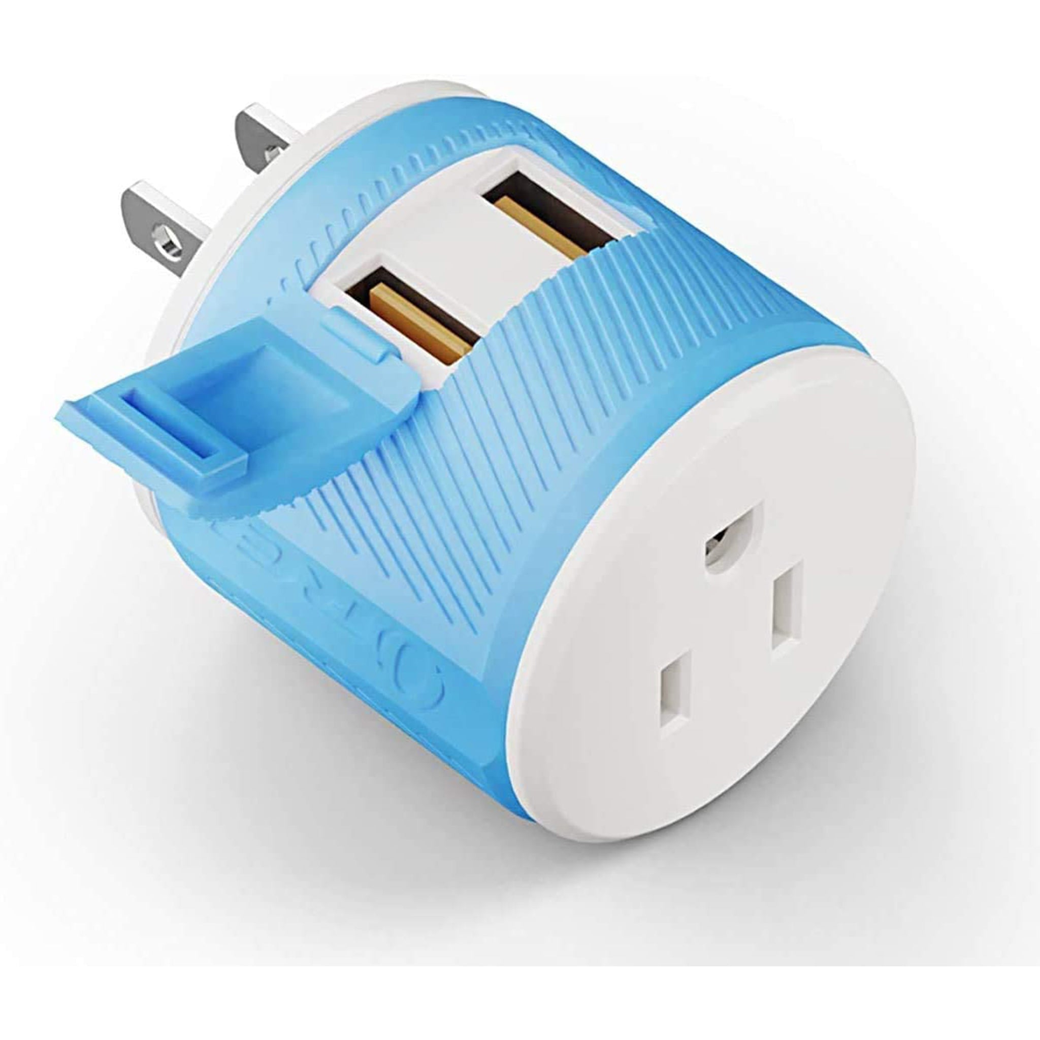 Japan, Philippines Travel Adapter 3 in 1 2 USB Type A Compact