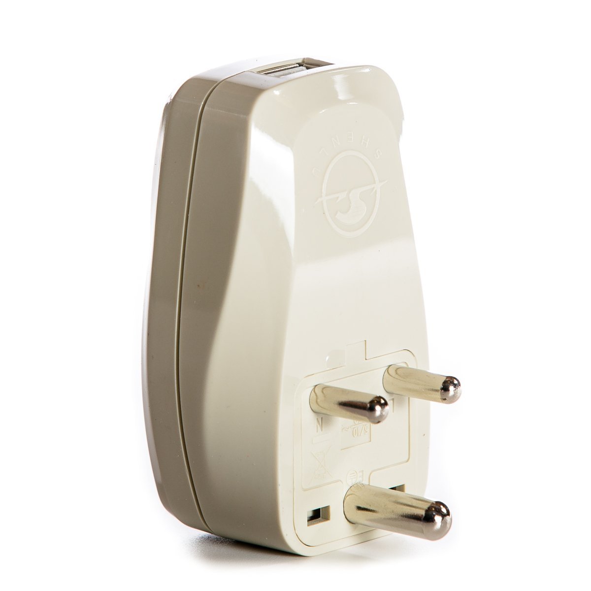 OREI 3 in 1 India Travel Adapter Plug with USB and Surge Protection | OREI