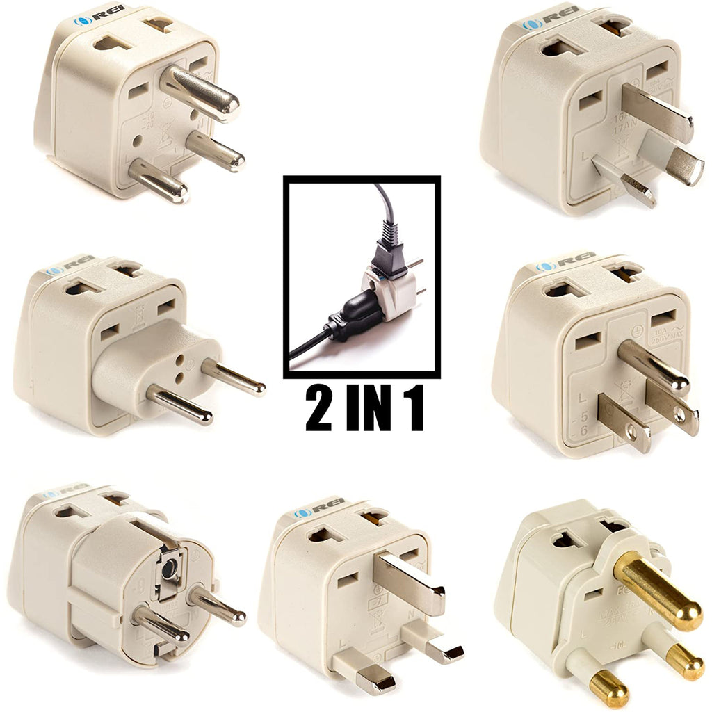 World Travel Adapter Plug International- All in One-  Compact Design (DB7-SET)