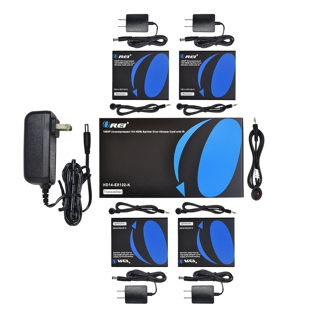 1080p 1x4 HDMI™ Extender Splitter (Loop) - 230ft (cat6)-HD14-EX132-K