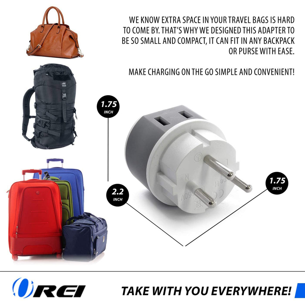 Palestine, Israel Travel Adapter - 2 in 1 - Type H - Compact Design (US-14)