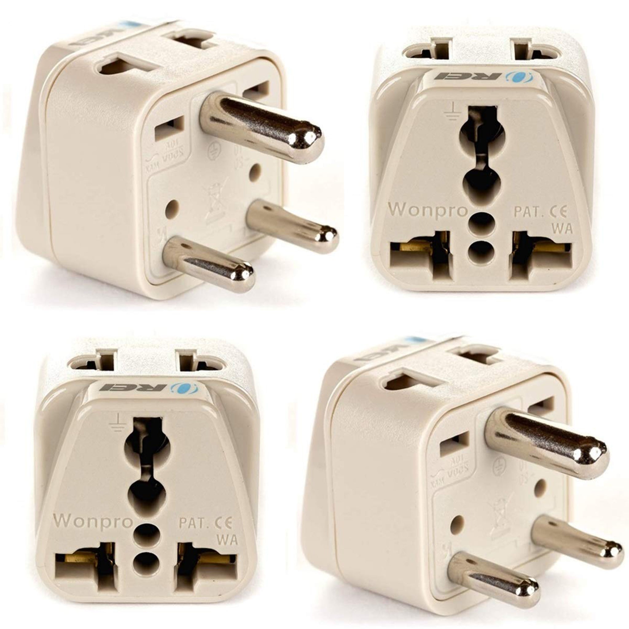 2X Prise Adaptateur Voyage - Type D - Adaptateur Compact - Compatible Prise  Inde Sri Lanka Népal - Design Blanc[