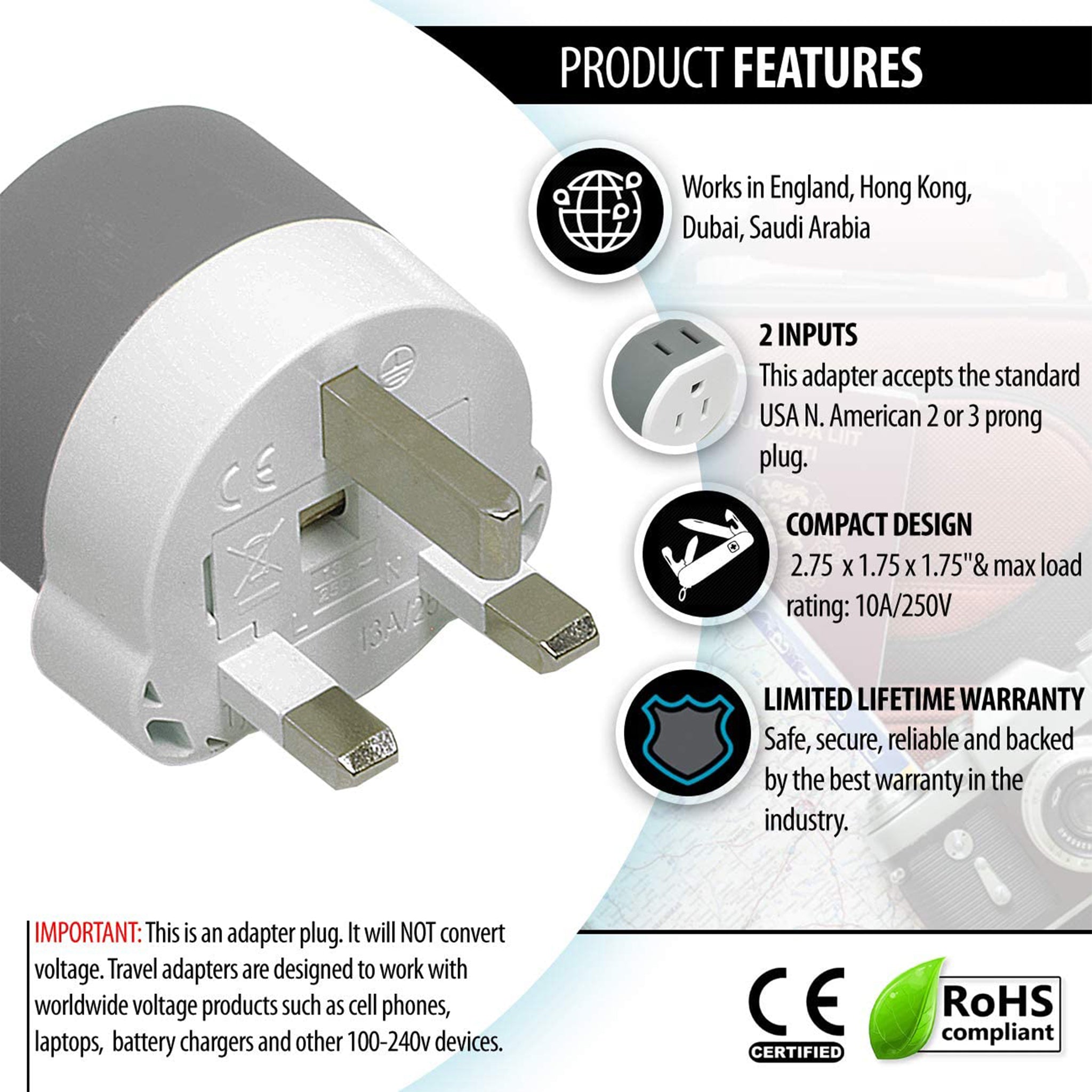 UK plug adapter