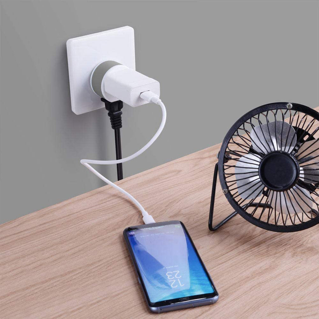 OREI 2-in-1 India Travel Adapter Plug – US To Type D, Universal Grounded