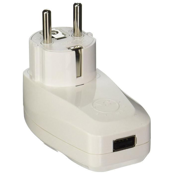 Korea Travel Adapter Plug with USB and Surge Protection - Grounded Type E/F