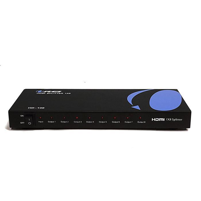 OREI HD-108 1x8 8 Ports HDMI Powered Splitter for Full HD 1080P & 3D Support (One Input To Eight Outputs)