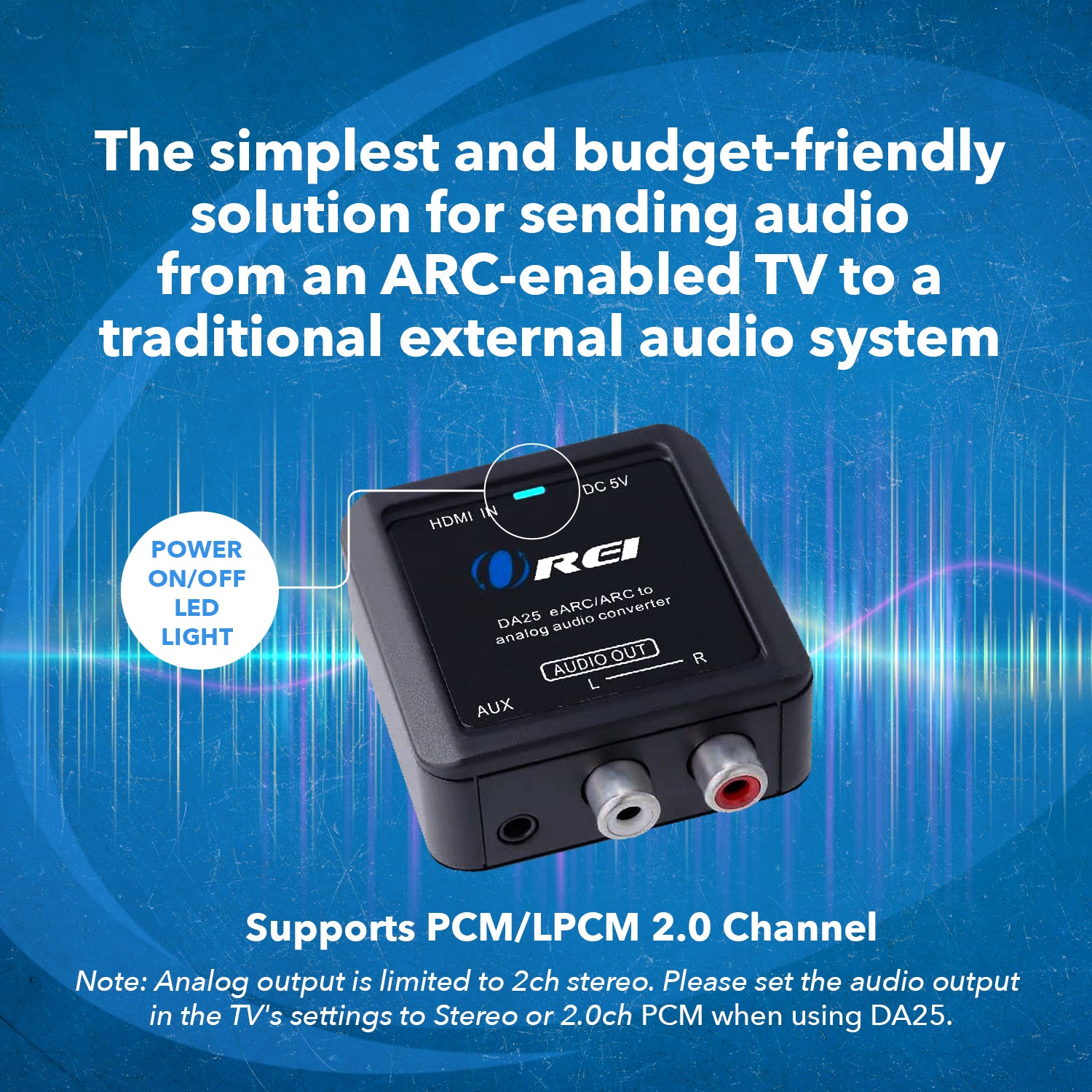 HDMI ARC/eARC to Analog Audio Converter (DA25) | OREI