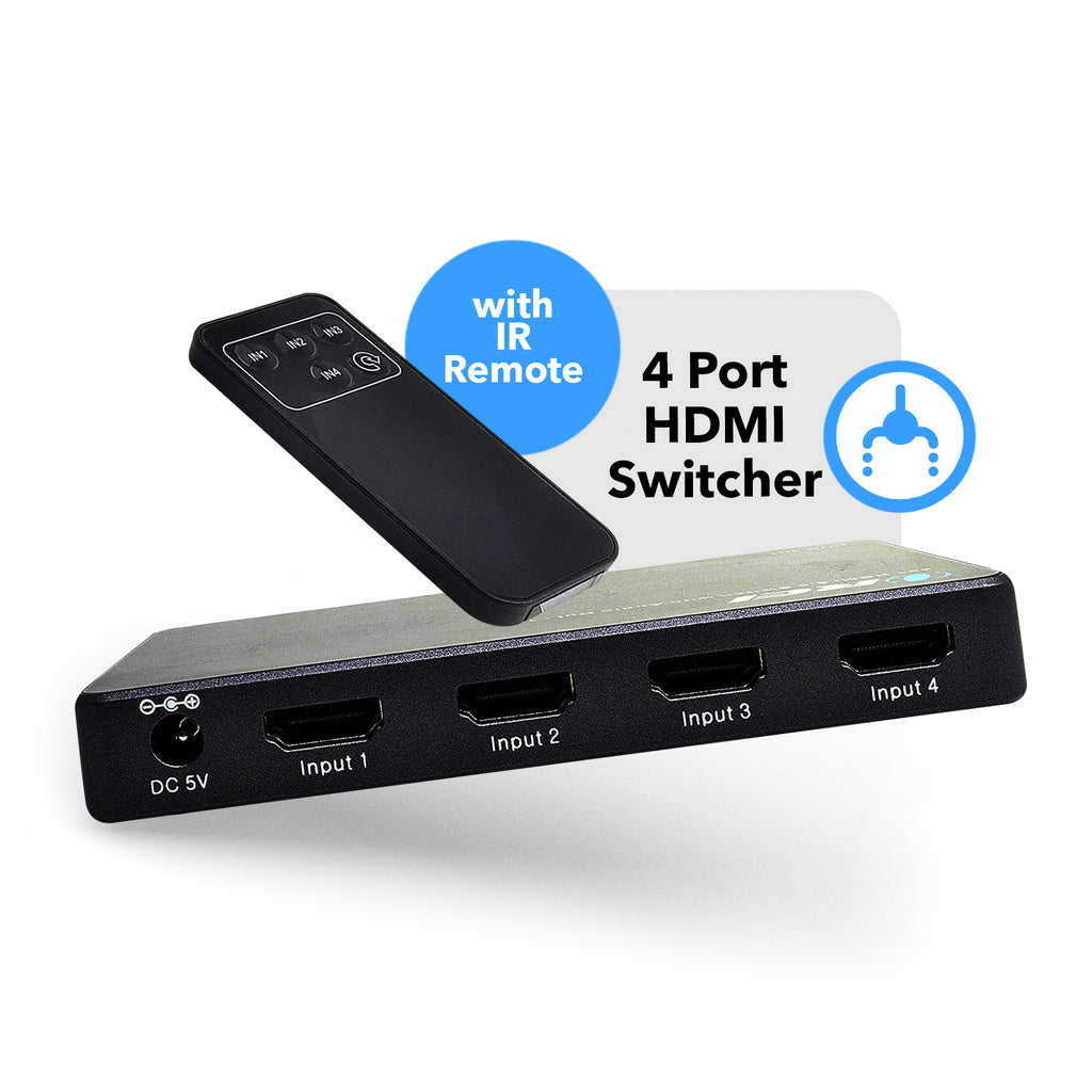 4K@60hz 4-port HDMI™ Switch (Audio Extract)-UHD-401