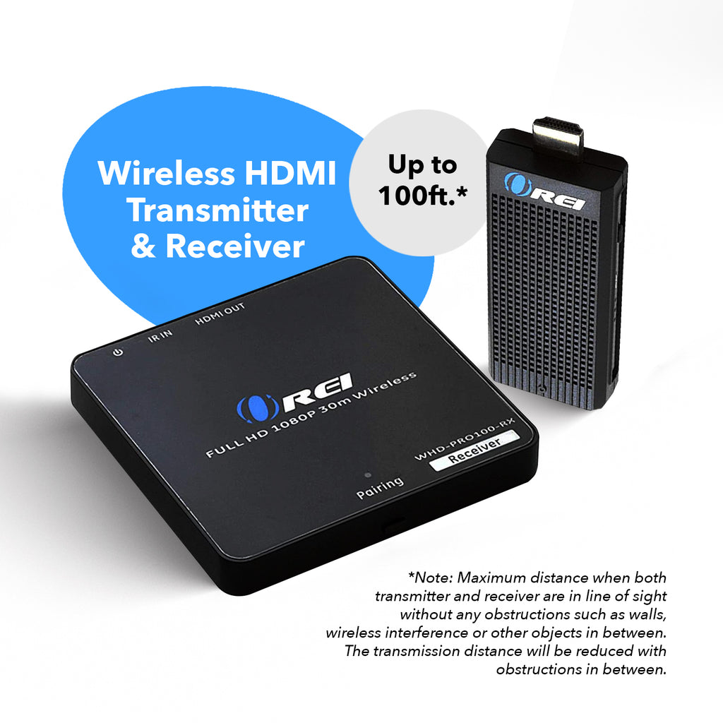 Wireless HDMI Extender Transmitter Dongle & Receiver @1080P up to 100 Feet (WHD-PRO100-K)