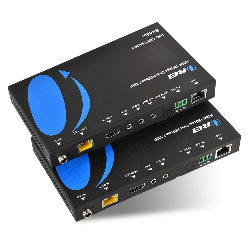 4K HDBaseT HDMI Extender Over CAT5e/6/7 with ARC/eARC & KVM Control up to 330 Ft (UHD-EXB330AUR-K)