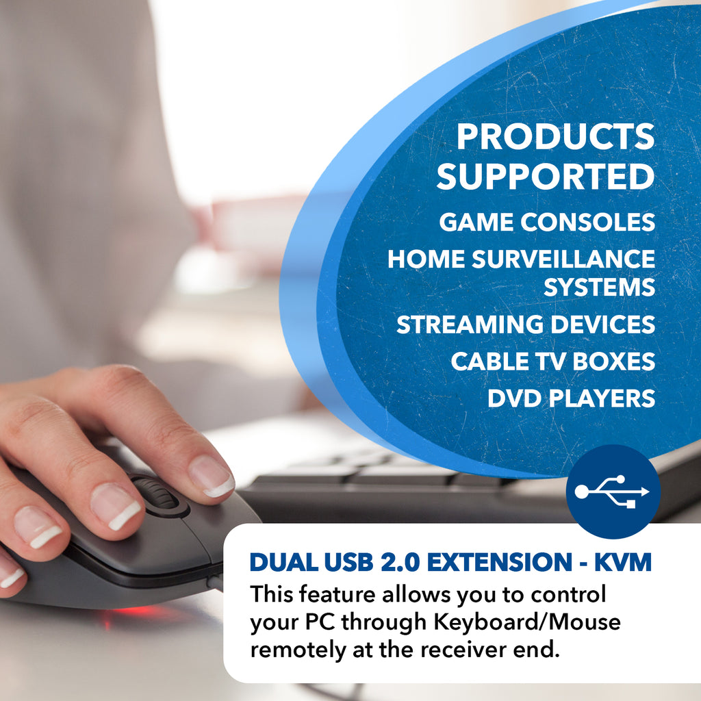 4K HDBaseT HDMI™ Extender (ARC, LAN & KVM) - 330ft (cat6)-UHD-EXB330AUR-K