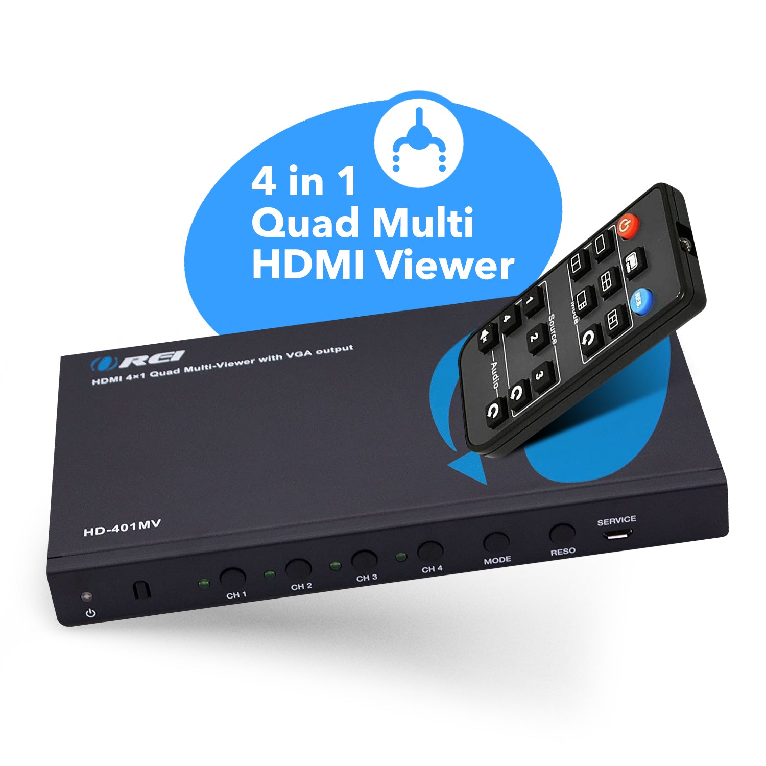 HDMI Multiviewer 4K 4X1 HDMI quad viewer 4 in 1 HDMI Multi-viewer seamless  hdmi switcher Switch with Remote conttrol and scaler