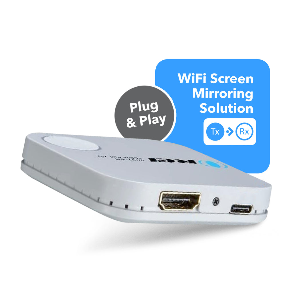 Full HD Wireless HDMI Display Receiver Adapter, 2.4G/5Ghz 4K@60hz Screen Mirroring Solution Miracast (WHD-AIR)