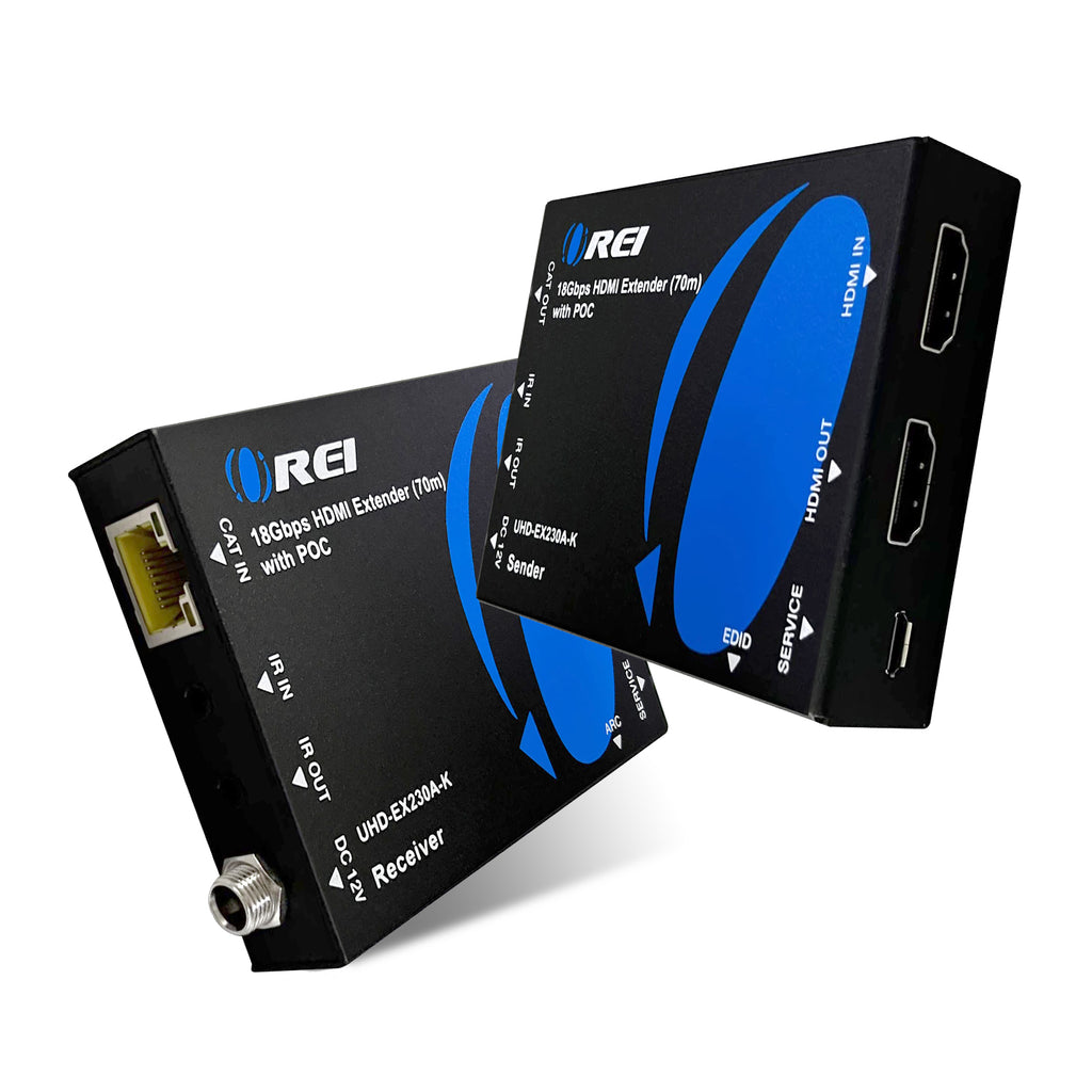 4K@60hz HDMI™ Extender (Loop, Bi-IR, SPDIF) - 230ft (cat6)-UHD-EX230A-K