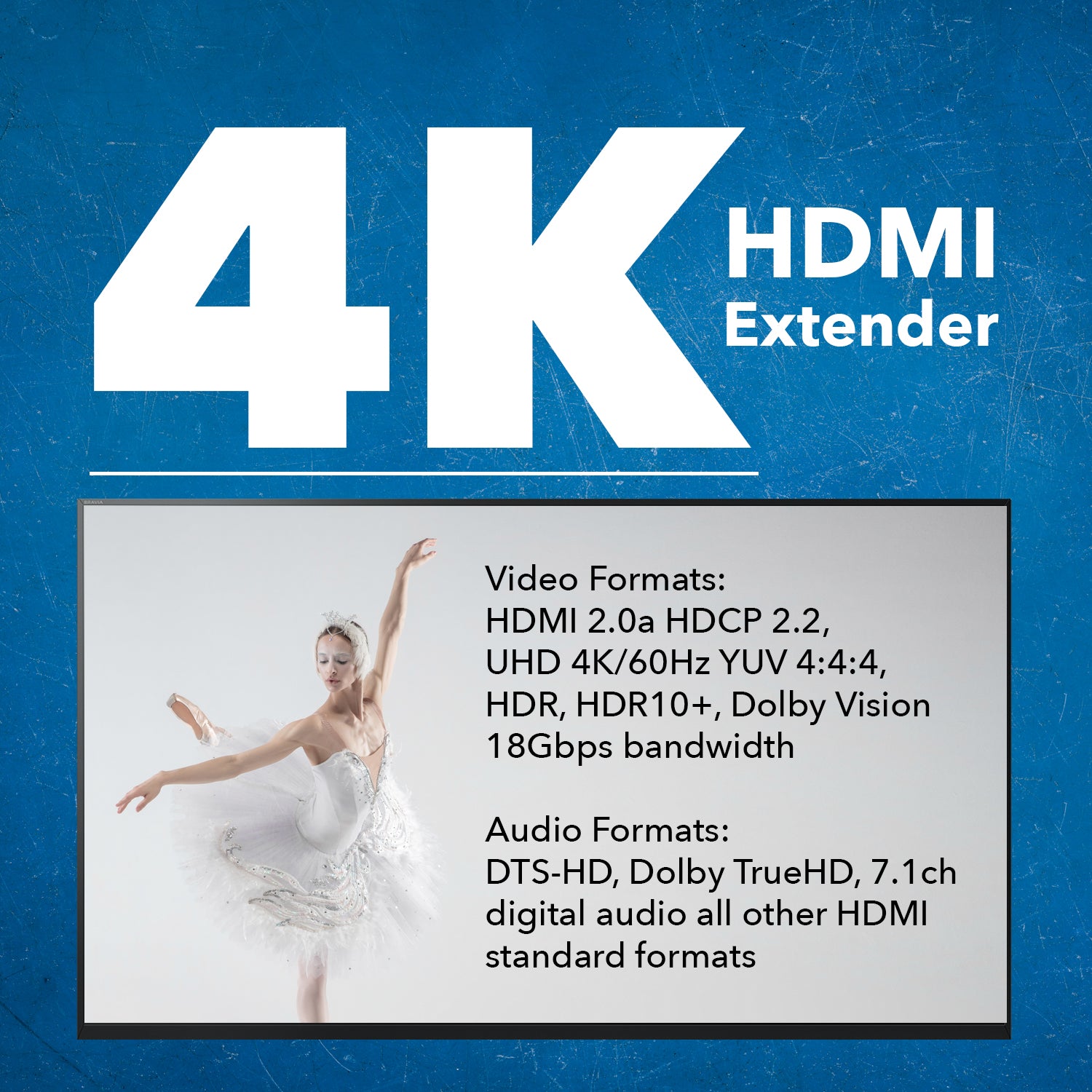 EXTENDER HDMI RJ45 60 MTS 1080P 4K 2K