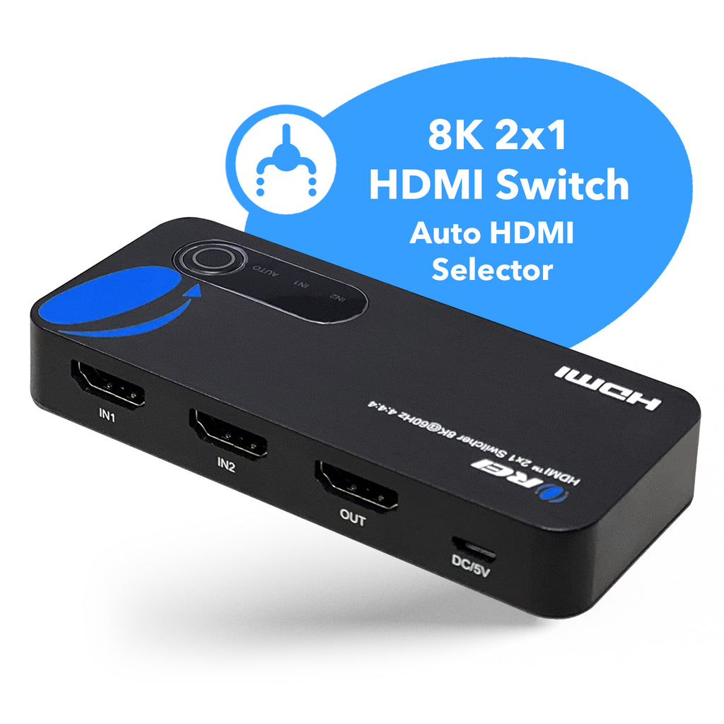 8K 2x1 HDMI Switch for Gaming consoles such as PS5 & Xbox (BK-21S)