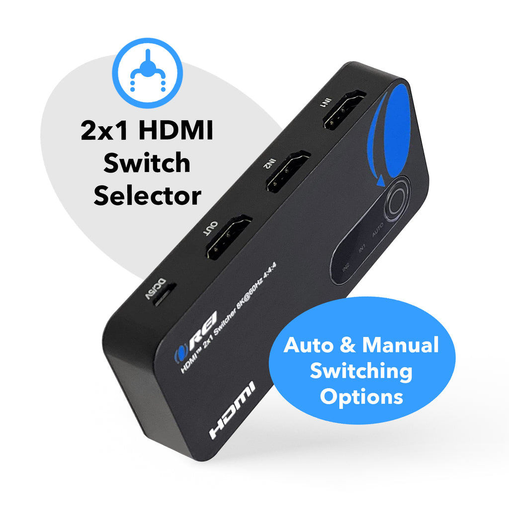 8K 2x1 HDMI Switch for Gaming consoles such as PS5 & Xbox (BK-21S)