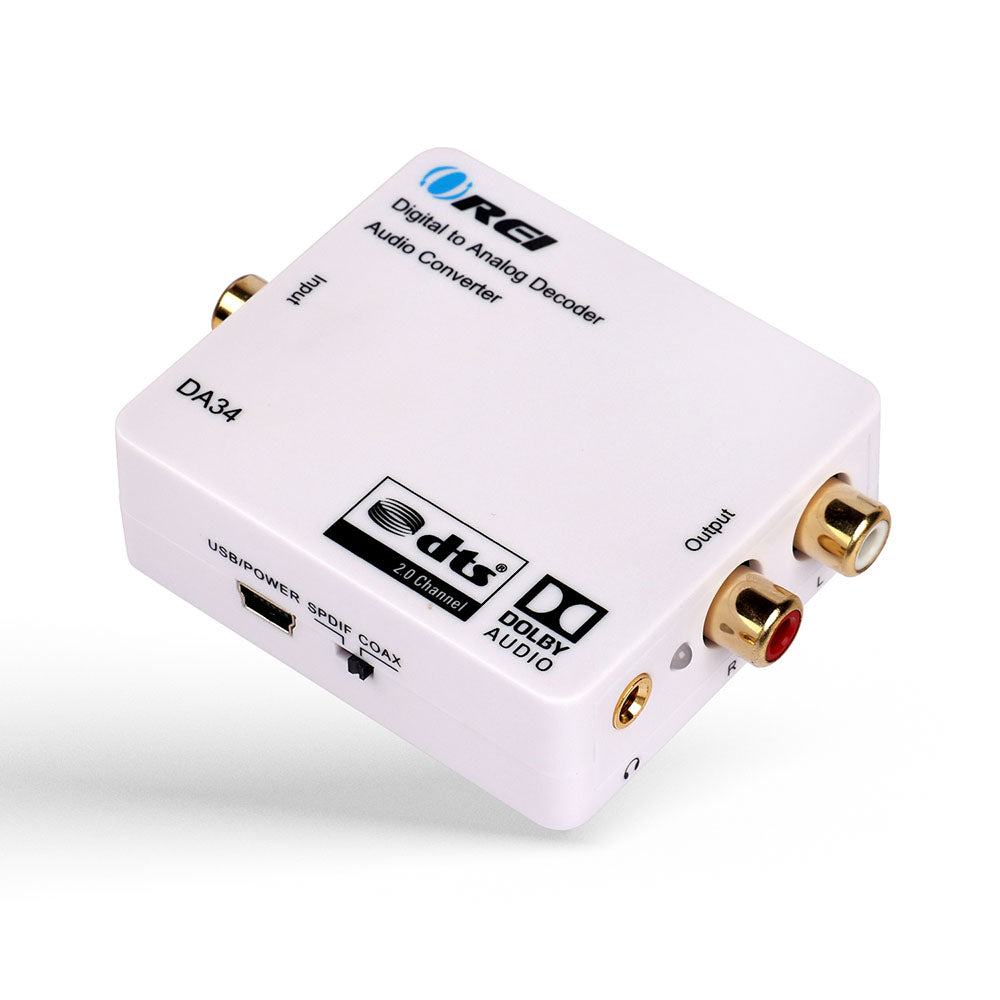 Dolby Digital To Analog Audio Converter Decoder -SPDIF/Coaxial Input To RCA Output