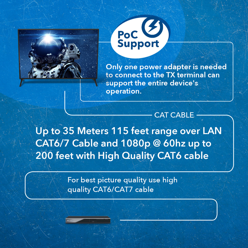 4K HDBaseT HDMI™ Extender (Loop) - 115ft (cat6)-EX-115UHD-K
