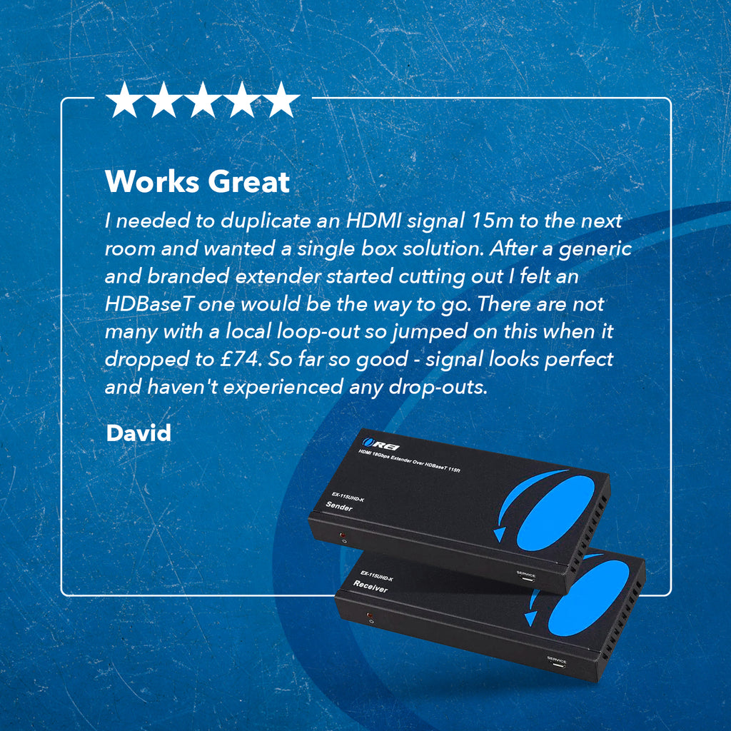 4K HDBaseT HDMI™ Extender (Loop) - 115ft (cat6)-EX-115UHD-K